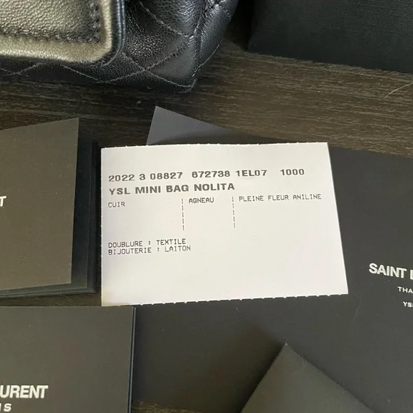 Saint Laurent Black Quilted Crossbody Bag with Gold Logo - Picture 14 of 14